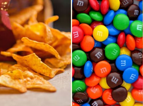 doritos e m&ms